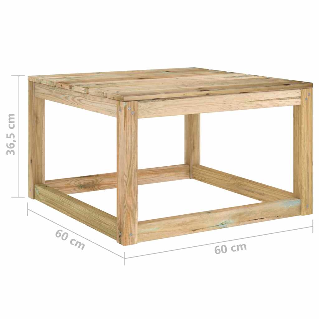Set Divani da Giardino 6pz con Cuscini Legno di Pino Impregnato