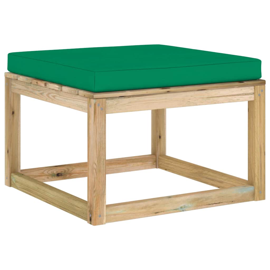 Set Salotto Giardino con Cuscini 7 pz in Pino Impregnato