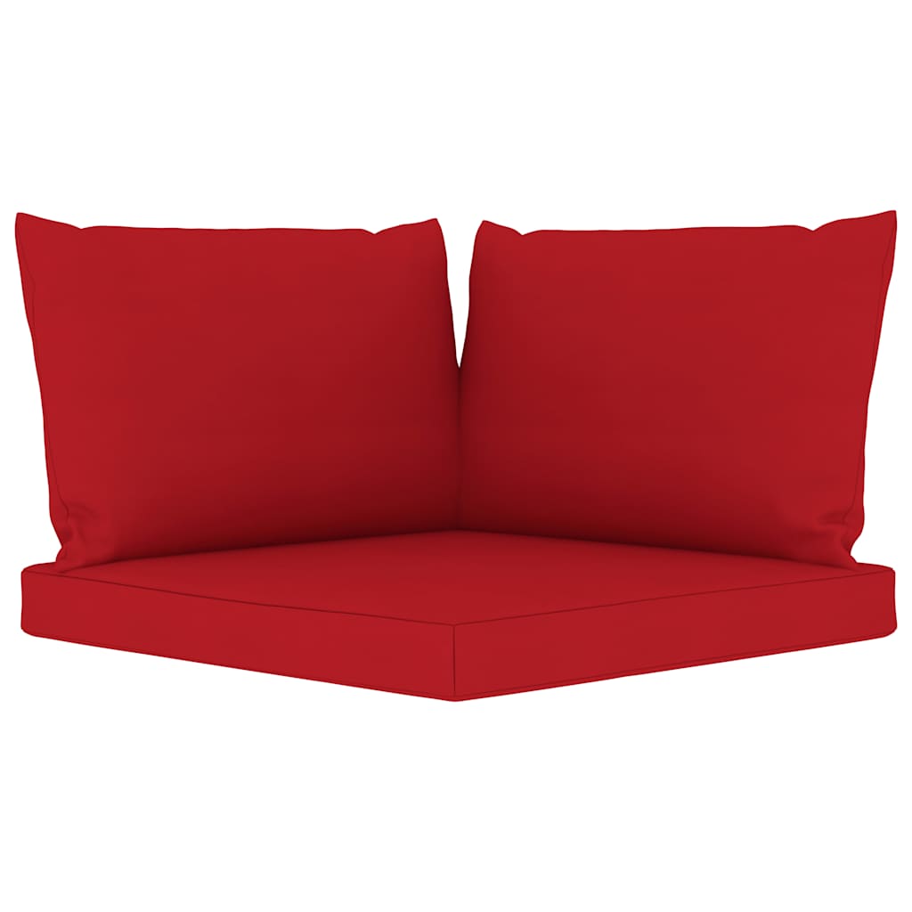 Set Divani da Giardino 6 pz con Cuscini Rossi