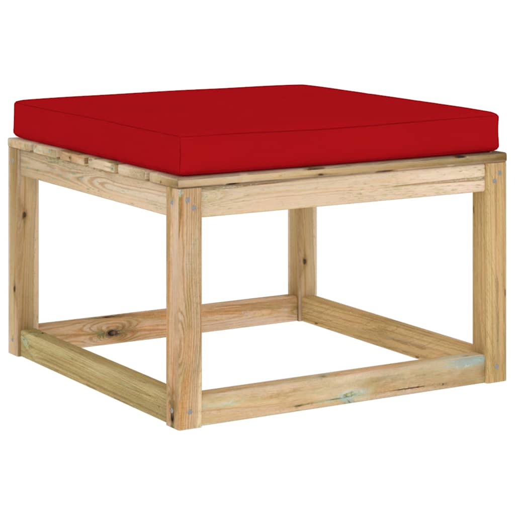 Set Salotto Giardino con Cuscini 7 pz in Pino Impregnato