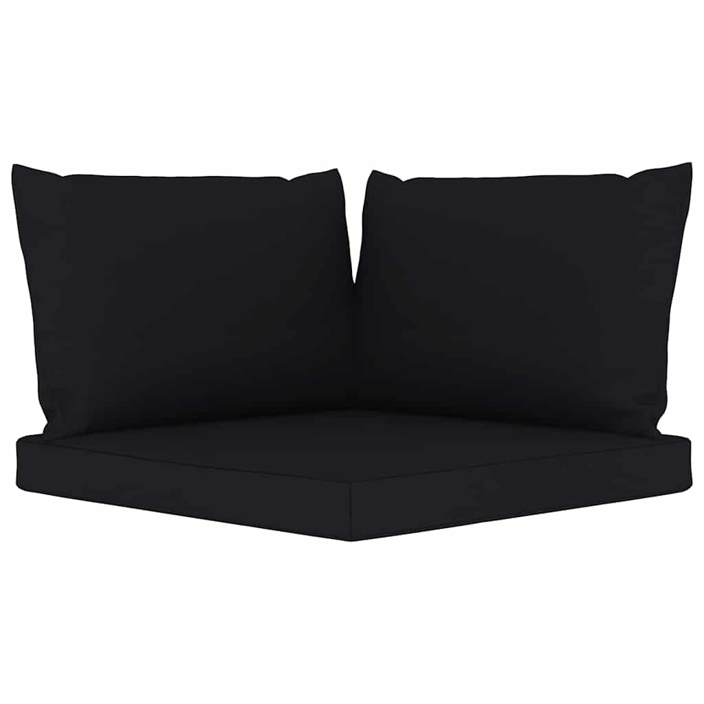 Set Divani da Giardino 6 pz con Cuscini Neri