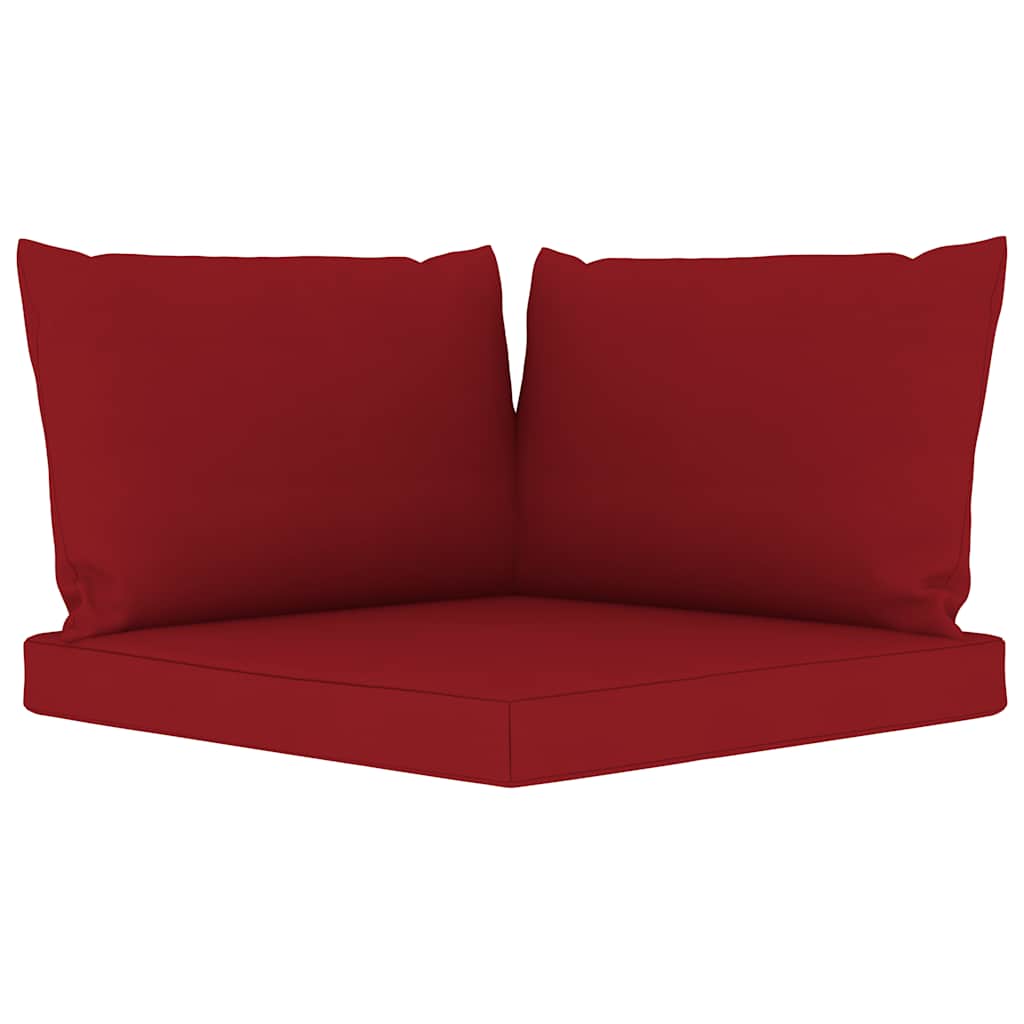 Set Divani da Giardino 6 pz con Cuscini Rosso Vino