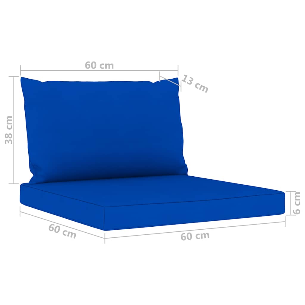 Set Divani da Giardino 6 pz con Cuscini Blu