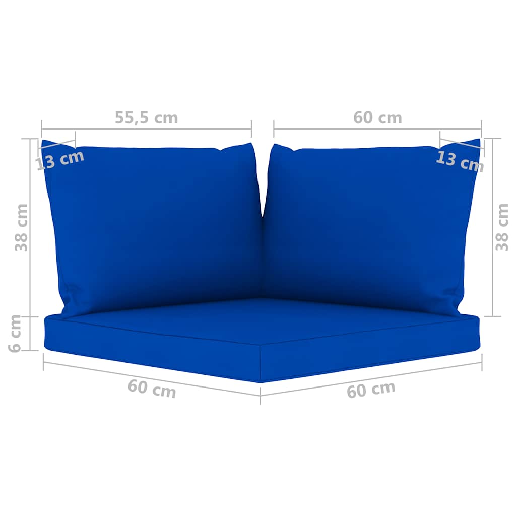 Set Divani da Giardino 6 pz con Cuscini Blu