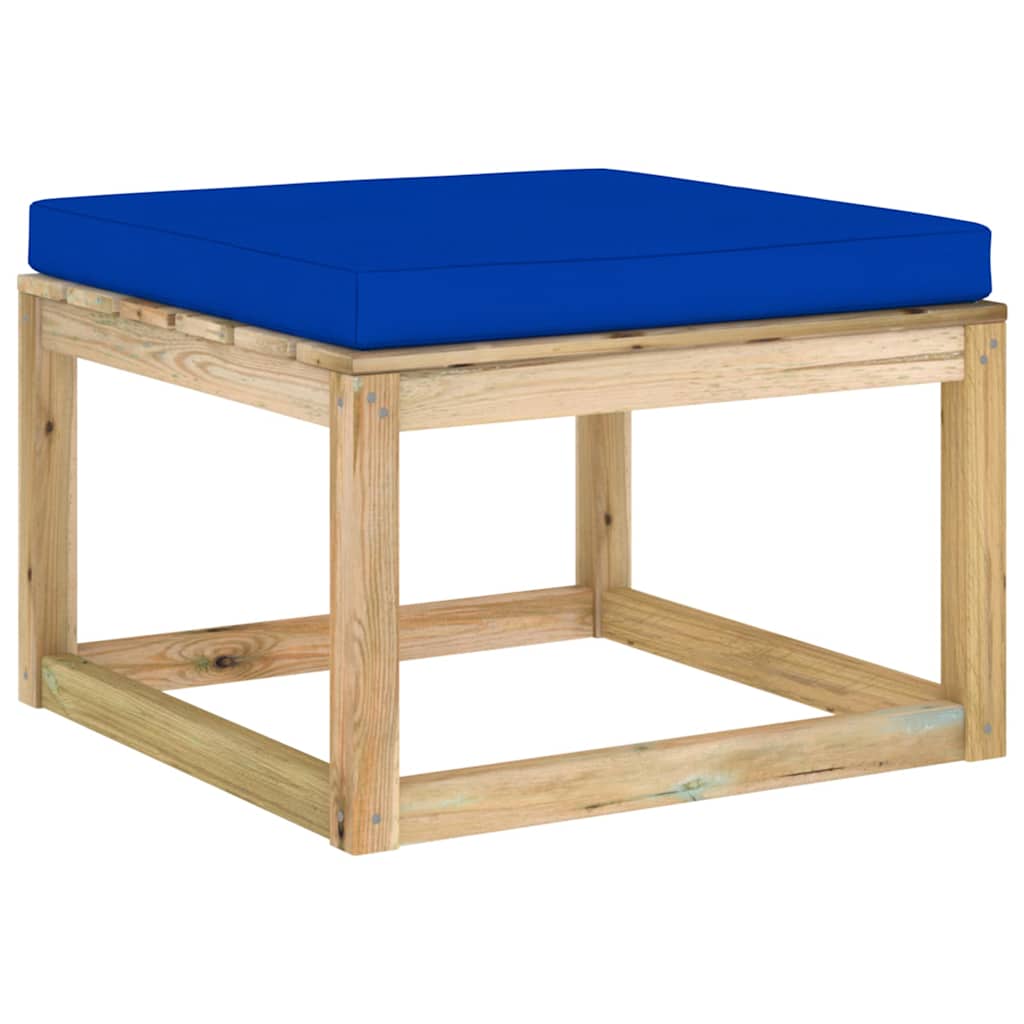 Set Salotto Giardino con Cuscini 7 pz in Pino Impregnato