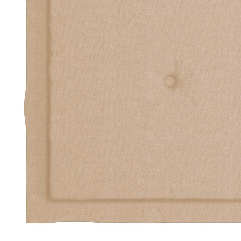 Sedie Pieghevoli con Cuscini Beige 6 pz in Massello di Teak