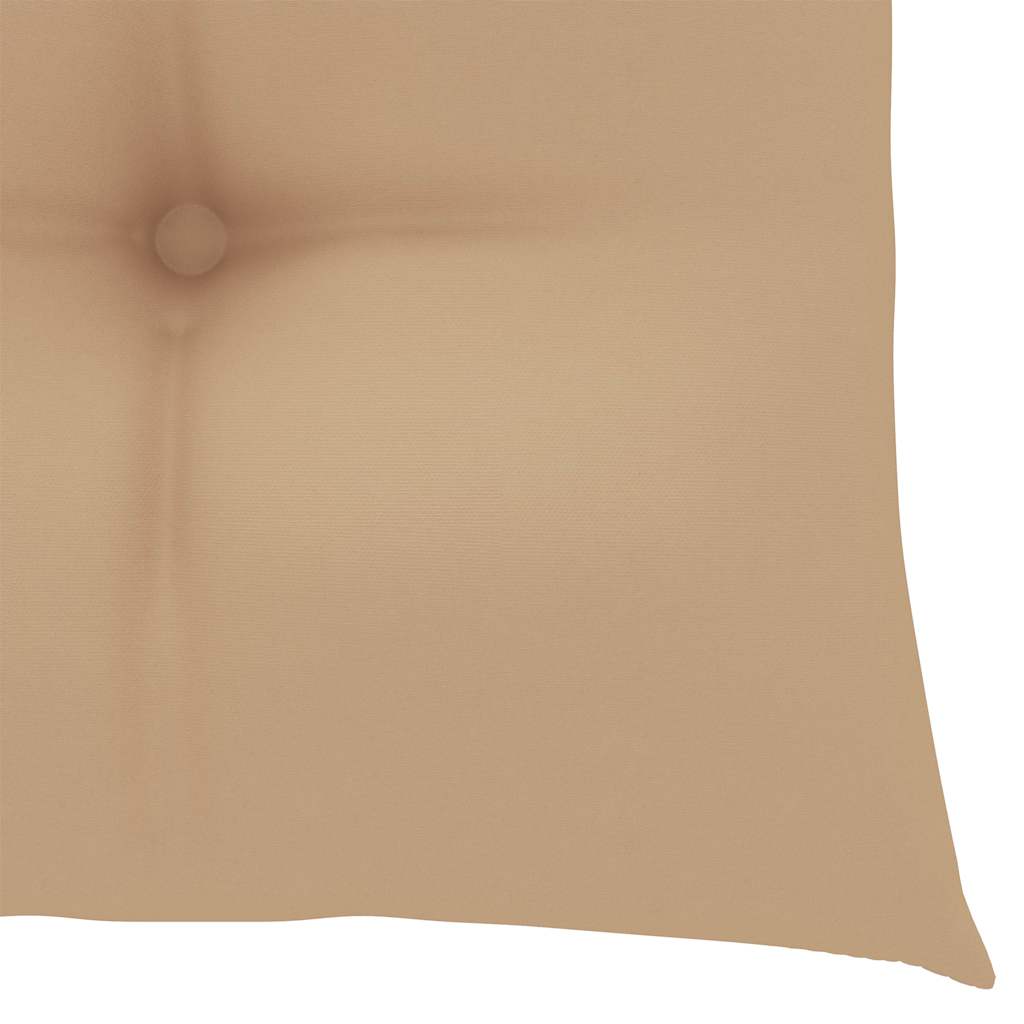 Sedie Pieghevoli con Cuscini Beige 6 pz in Massello di Teak