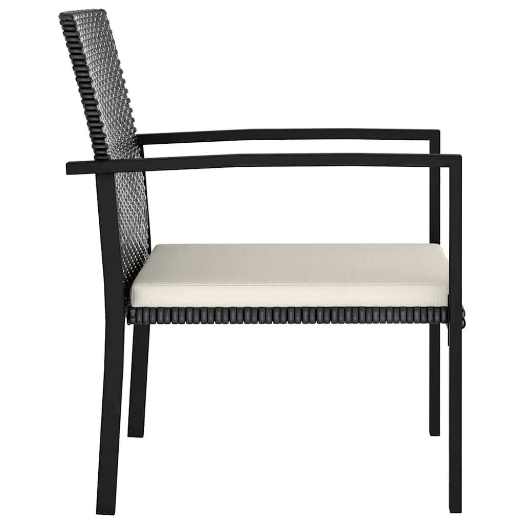Set da Pranzo da Giardino 9 pz in Polyrattan Nero