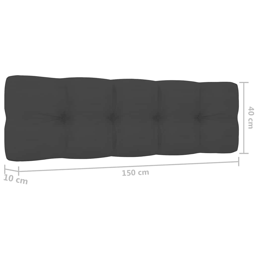 Set Divano da Giardino Pino Impregnato 179 cm con Cuscini Antracite