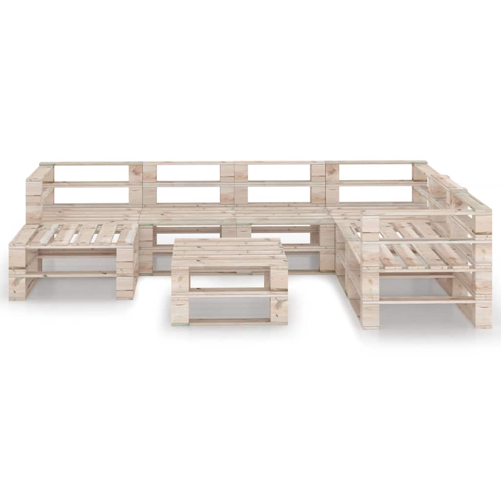 Set Salotto Giardino 8 pz in Pino Impregnato
