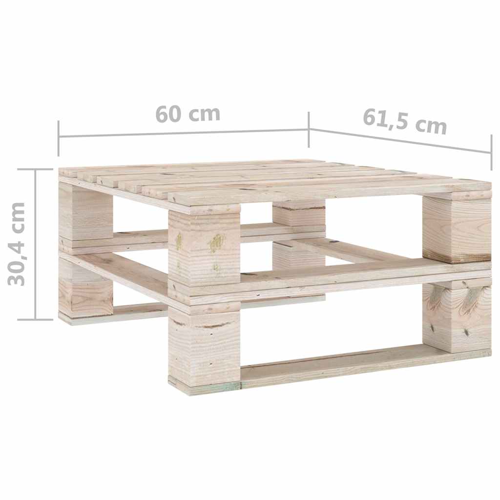 Set Salotto Giardino 8 pz in Pino Impregnato