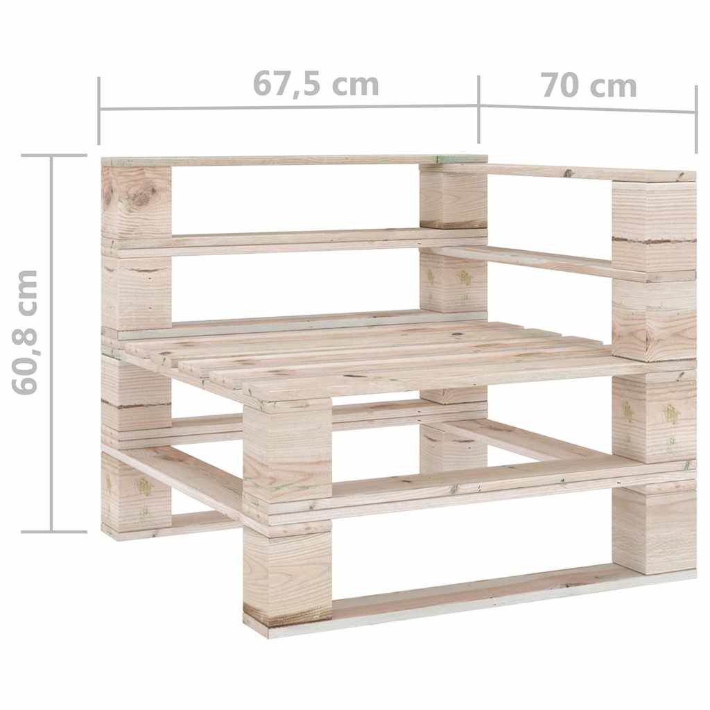 Set Salotto Giardino 8 pz in Pino Impregnato