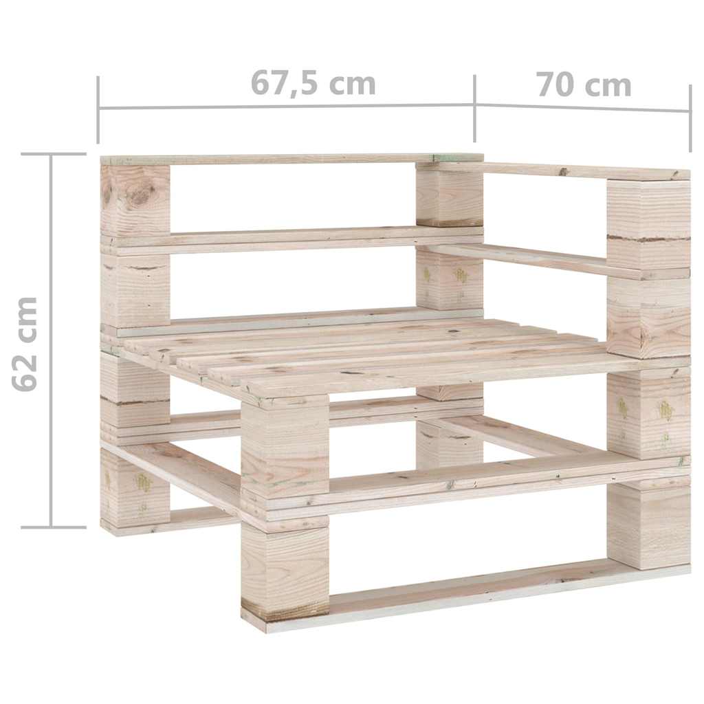Set Divani da Giardino su Pallet 6 pz in Legno di Pino