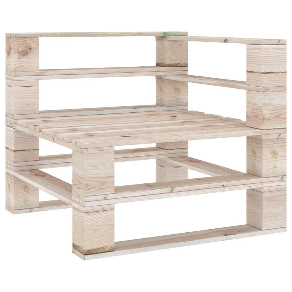 Set Divani da Giardino su Pallet 7 pz in Legno di Pino