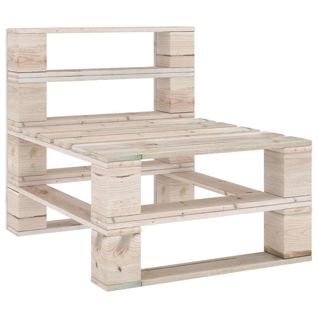 Set Divani da Giardino su Pallet 7 pz in Legno di Pino