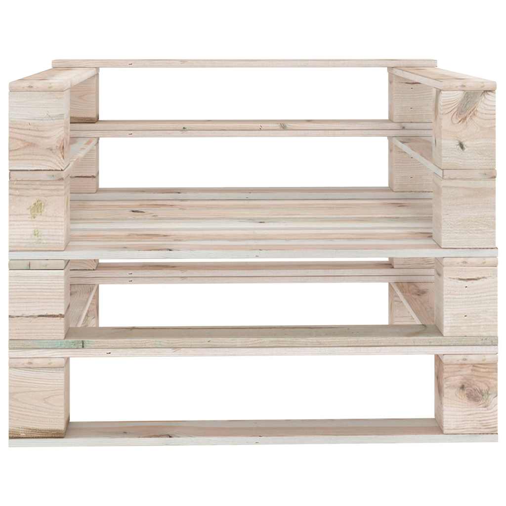 Set Divani da Giardino su Pallet 7 pz in Legno di Pino