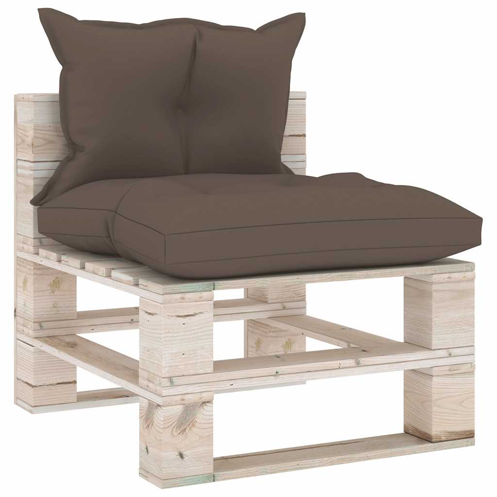 Divano Giardino Pallet a 4 Posti Cuscini in Legno di Pino