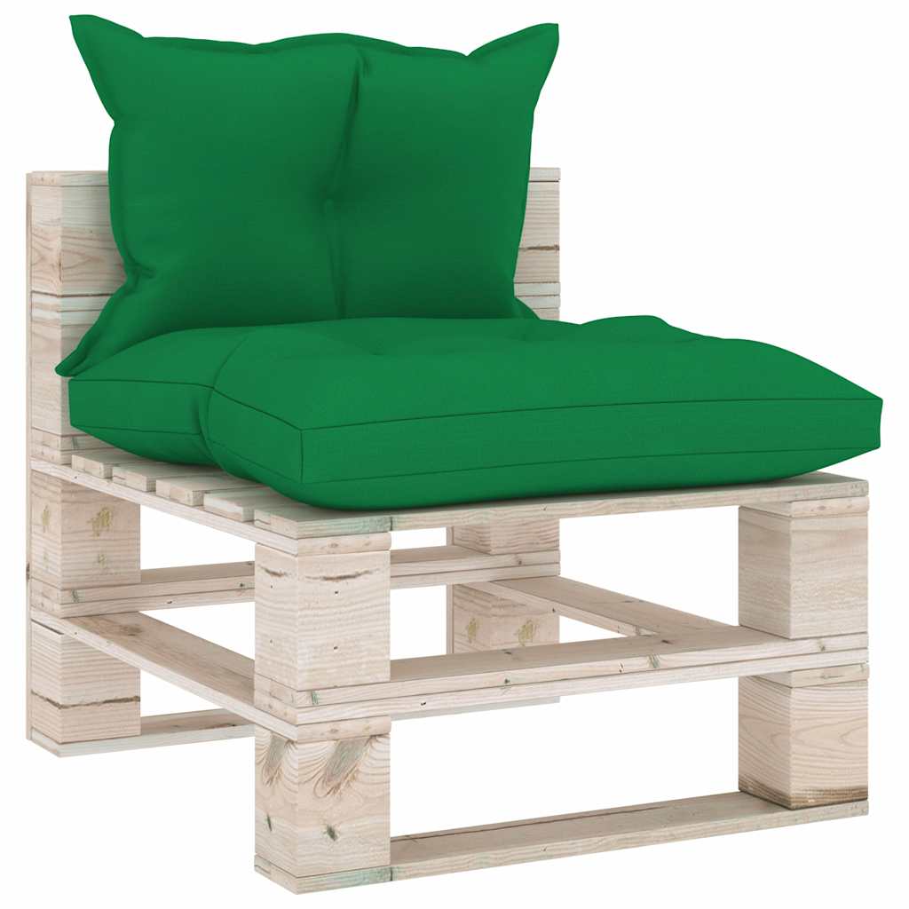 Divano Giardino Pallet a 4 Posti Cuscini in Legno di Pino