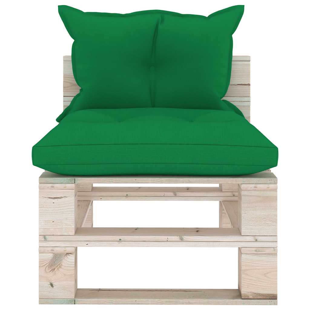Divano Giardino Pallet a 4 Posti Cuscini in Legno di Pino