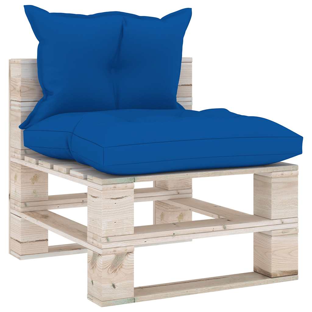 Divano Giardino Pallet a 4 Posti Cuscini in Legno di Pino