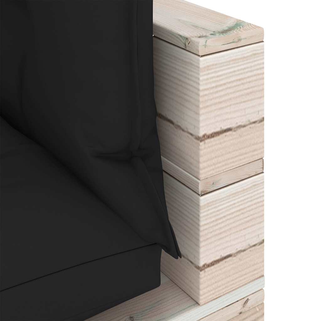 Set Divani da Giardino Pallet 6 pz con Cuscini in Legno di Pino