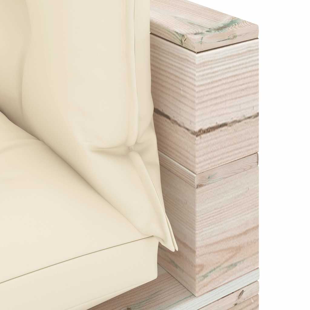 Set Divani da Giardino Pallet 6 pz con Cuscini in Legno di Pino