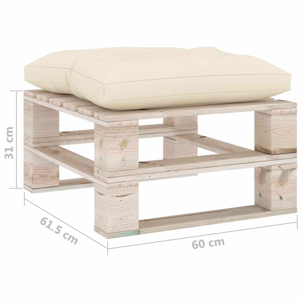 Set Divani da Giardino Pallet 6 pz con Cuscini in Legno di Pino