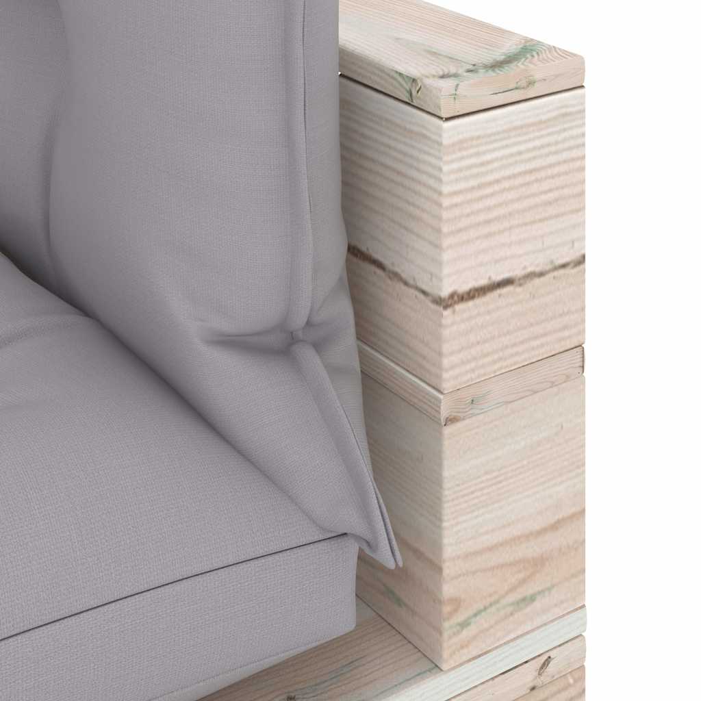 Set Divani da Giardino Pallet 6 pz con Cuscini in Legno di Pino