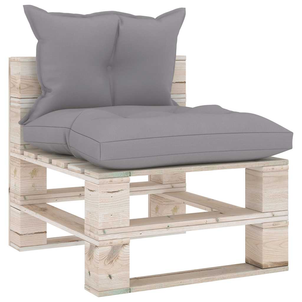 Set Divani da Giardino Pallet 6 pz con Cuscini in Legno di Pino