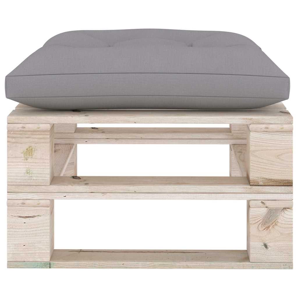 Set Divani da Giardino Pallet 6 pz con Cuscini in Legno di Pino