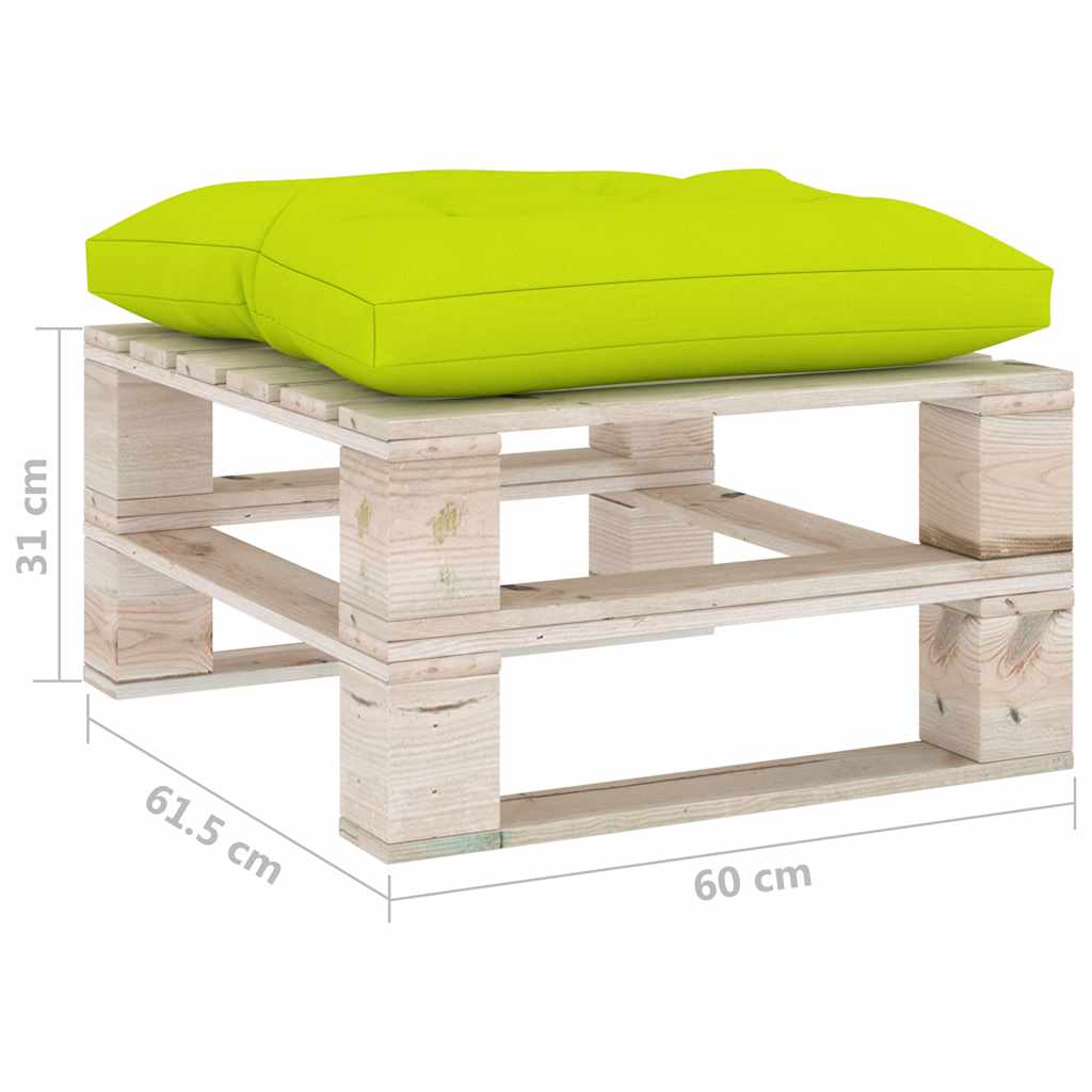 Set Divani da Giardino Pallet 6 pz con Cuscini in Legno di Pino