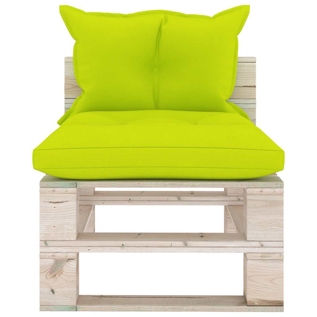 Set Divani da Giardino Pallet 6 pz con Cuscini in Legno di Pino