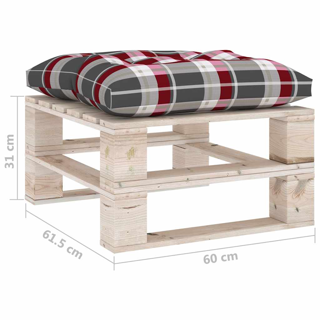 Set Divani da Giardino Pallet 6 pz con Cuscini in Legno di Pino