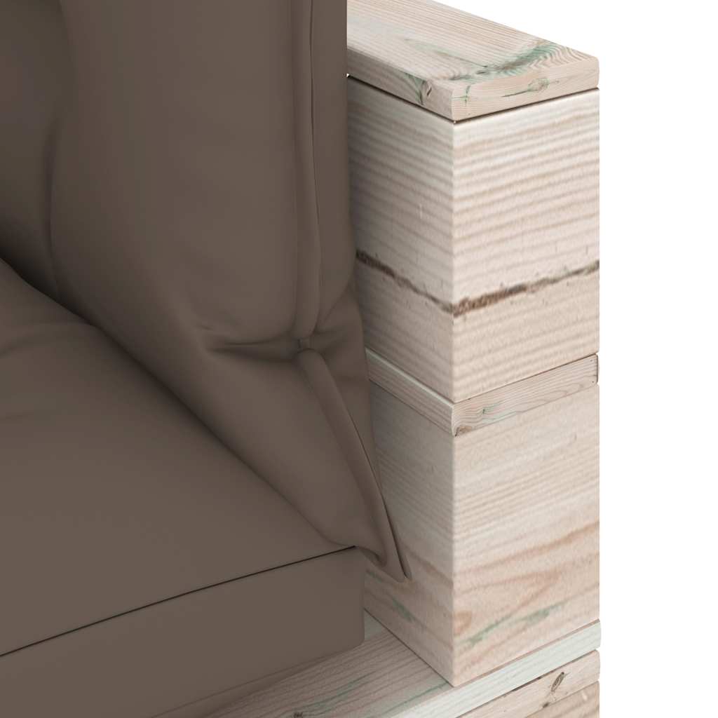 Set Salotto Giardino su Pallet Cuscini 5 pz in Legno di Pino