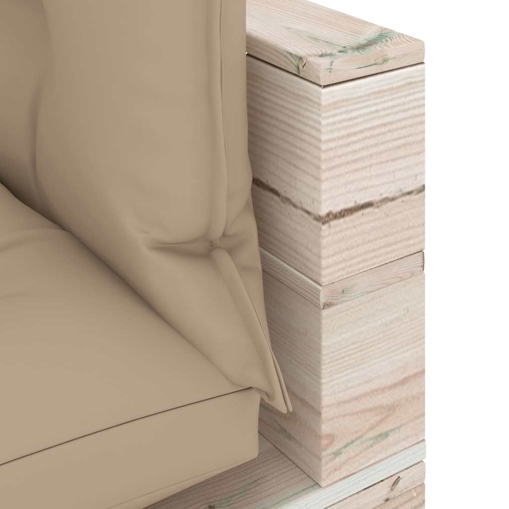 Set Salotto Giardino su Pallet Cuscini 5 pz in Legno di Pino