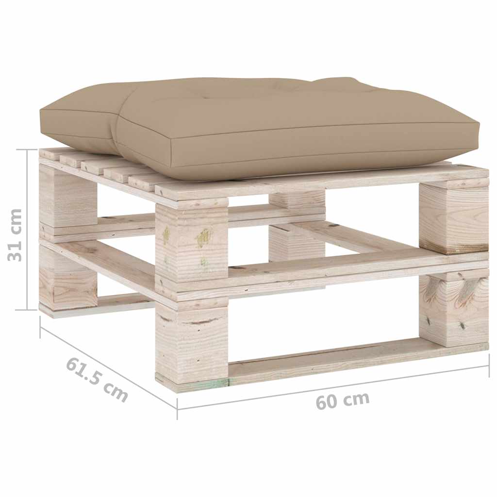 Set Salotto Giardino su Pallet Cuscini 5 pz in Legno di Pino