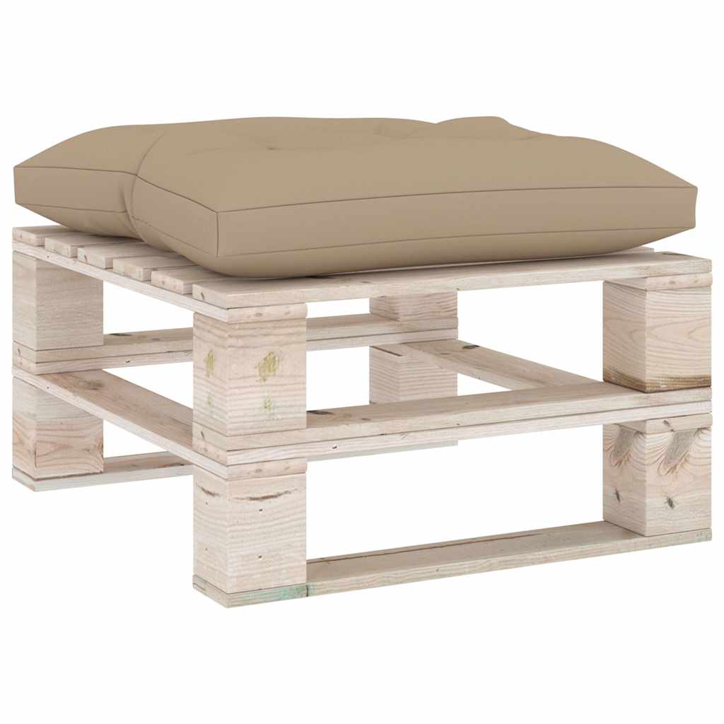 Set Salotto Giardino su Pallet Cuscini 5 pz in Legno di Pino