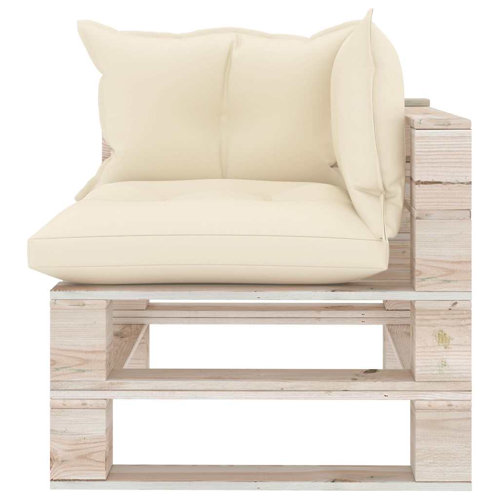 Set Salotto Giardino su Pallet Cuscini 5 pz in Legno di Pino