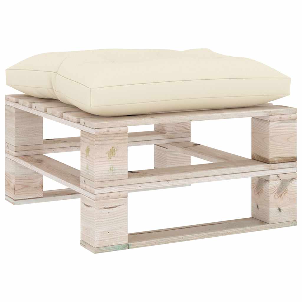 Set Salotto Giardino su Pallet Cuscini 5 pz in Legno di Pino