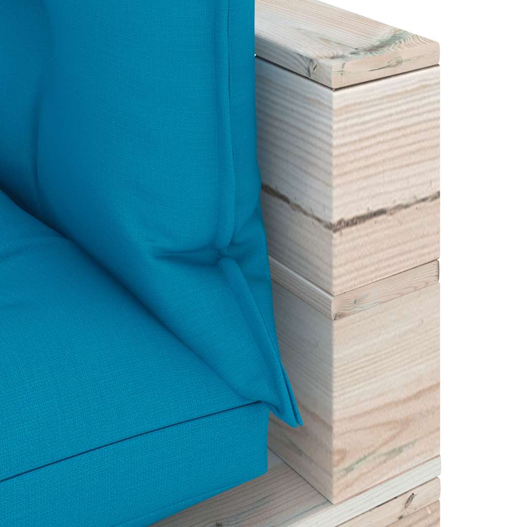 Set Salotto Giardino su Pallet Cuscini 5 pz in Legno di Pino