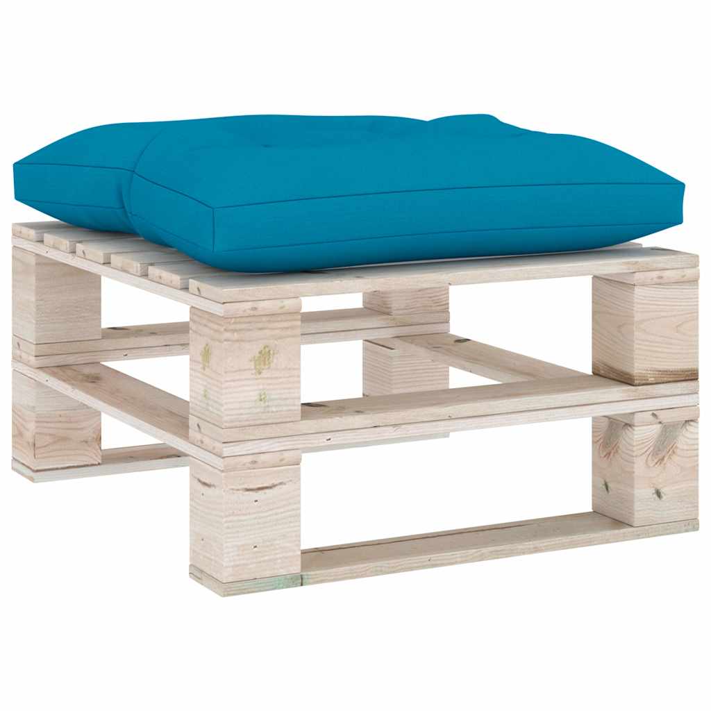 Set Salotto Giardino su Pallet Cuscini 5 pz in Legno di Pino