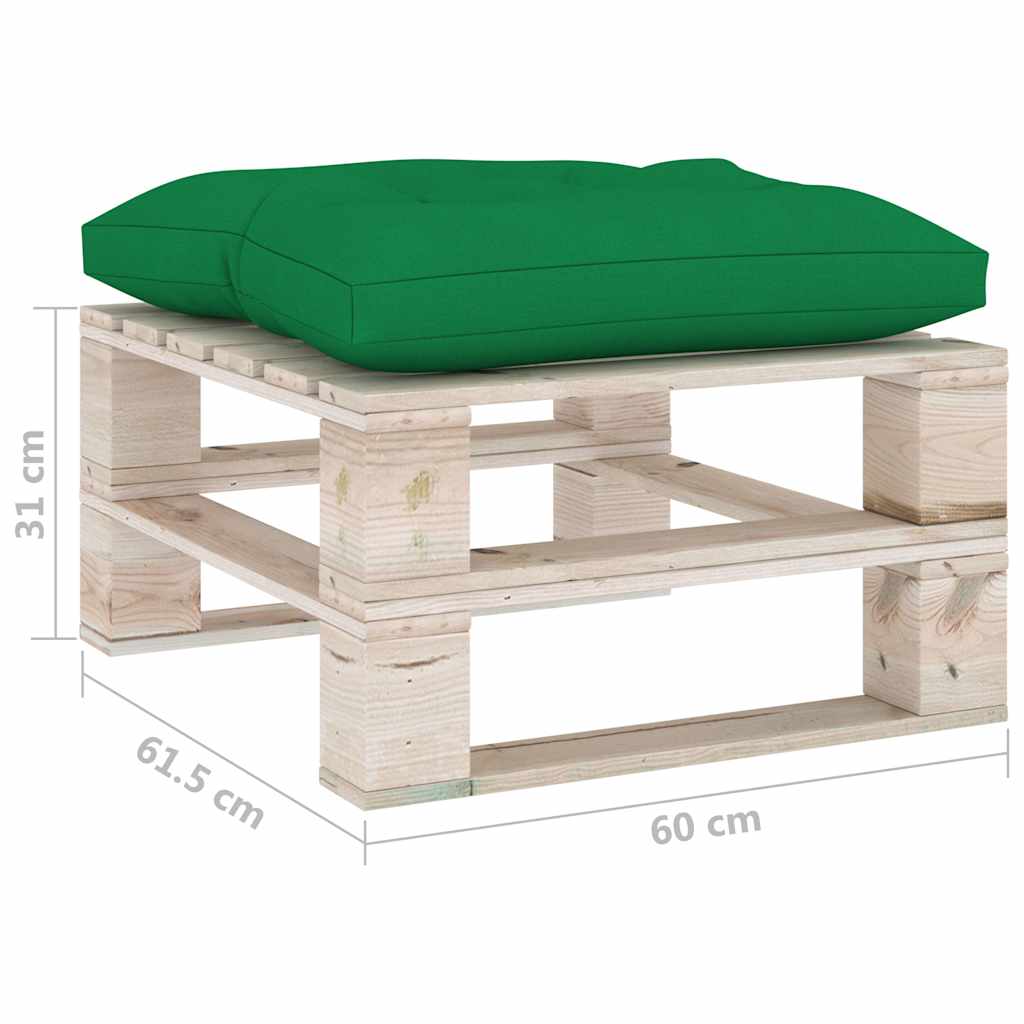 Set Salotto Giardino su Pallet Cuscini 5 pz in Legno di Pino