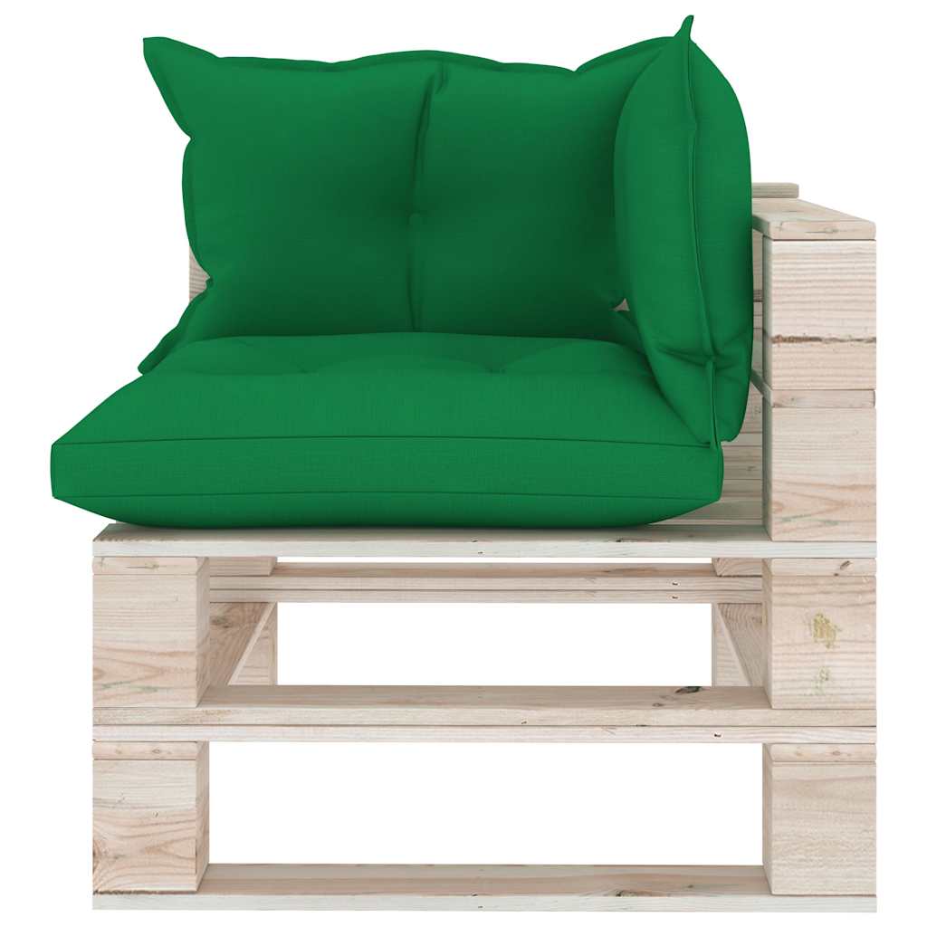 Set Salotto Giardino su Pallet Cuscini 5 pz in Legno di Pino