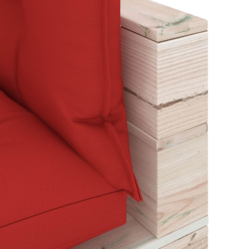 Set Salotto Giardino su Pallet Cuscini 5 pz in Legno di Pino