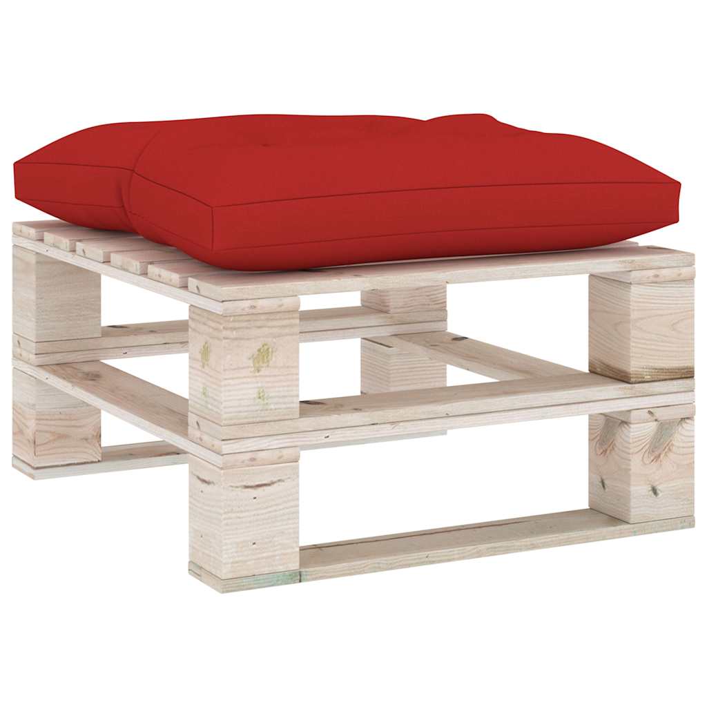 Set Salotto Giardino su Pallet Cuscini 5 pz in Legno di Pino