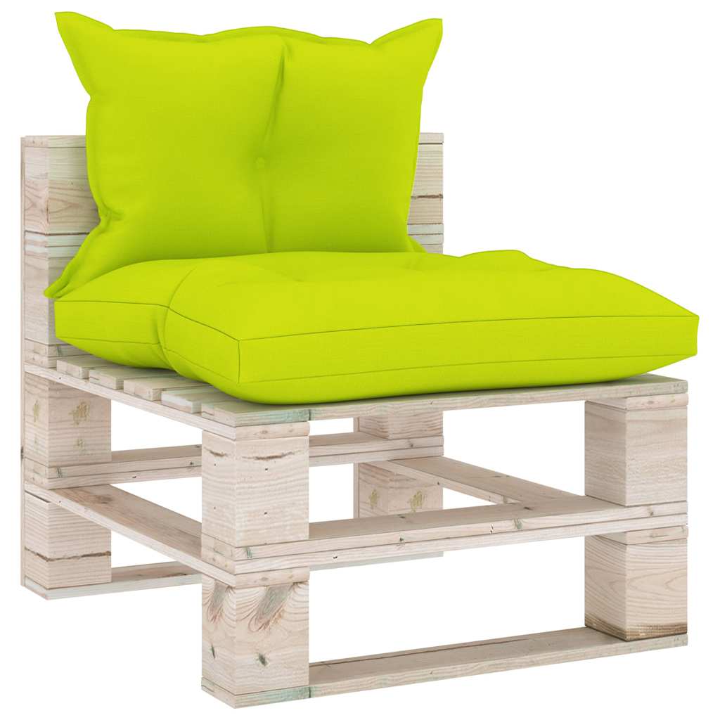 Set Salotto Giardino su Pallet Cuscini 5 pz in Legno di Pino