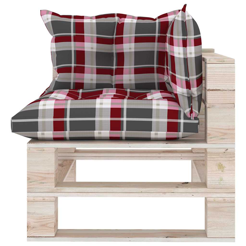 Set Salotto Giardino su Pallet Cuscini 5 pz in Legno di Pino