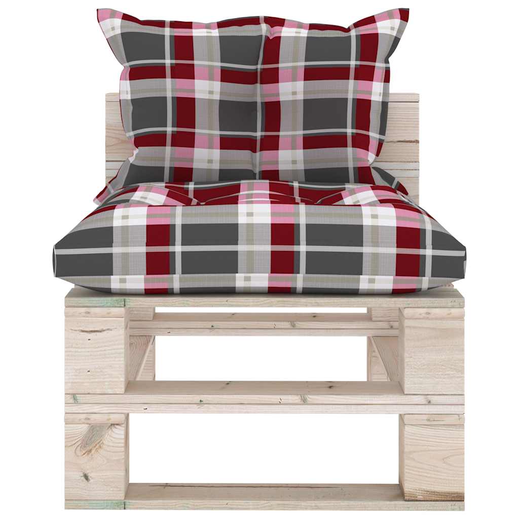 Set Salotto Giardino su Pallet Cuscini 5 pz in Legno di Pino
