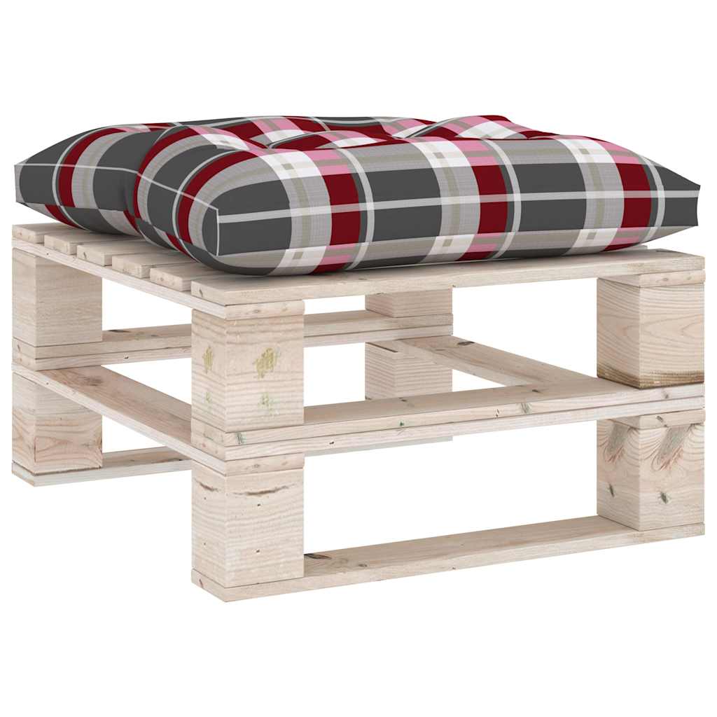 Set Salotto Giardino su Pallet Cuscini 5 pz in Legno di Pino