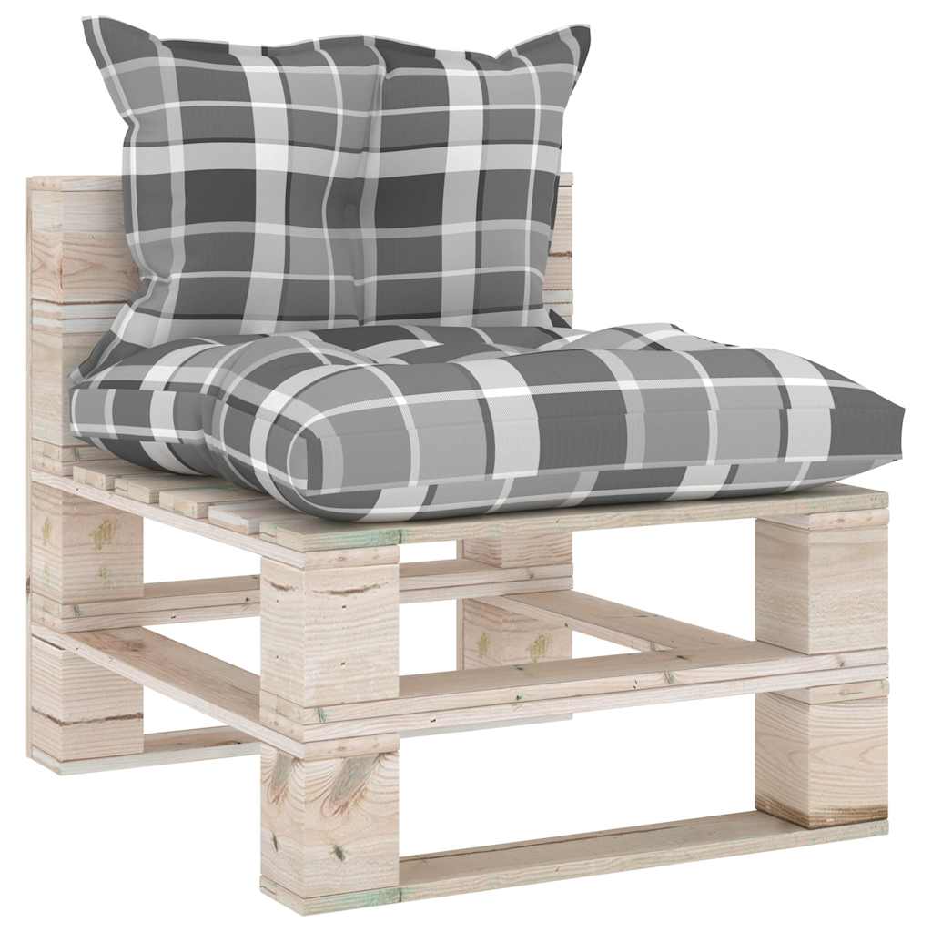 Set Salotto Giardino su Pallet Cuscini 5 pz in Legno di Pino